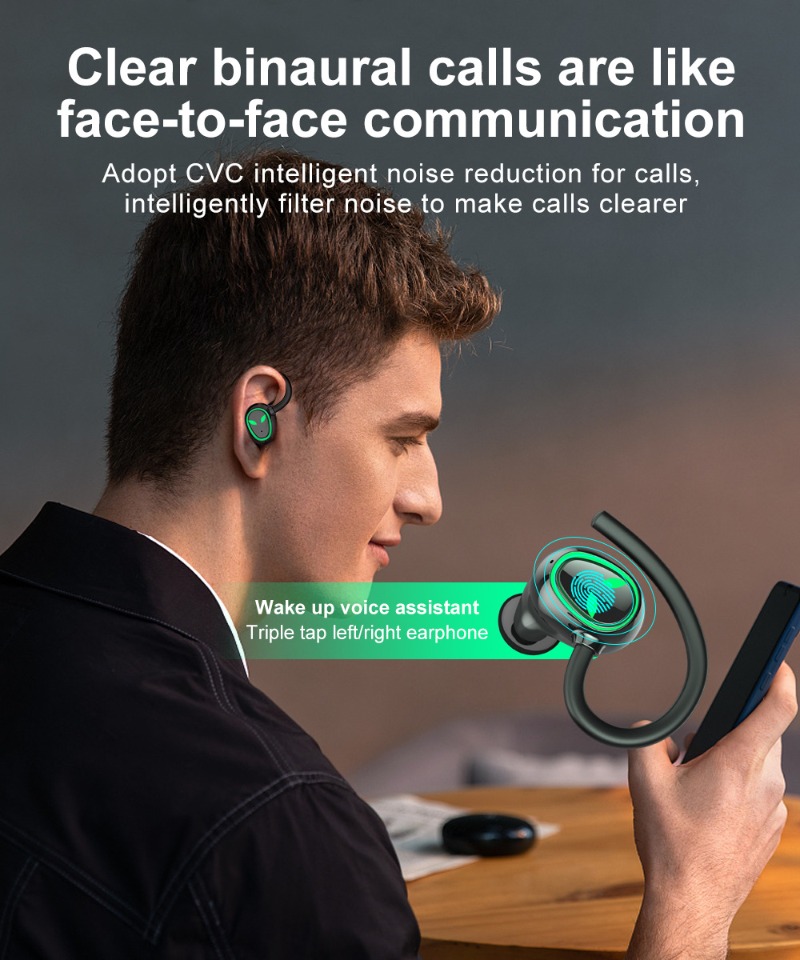 Custom sports Bluetooth earpho - Sports Earphone Hook recension och pris