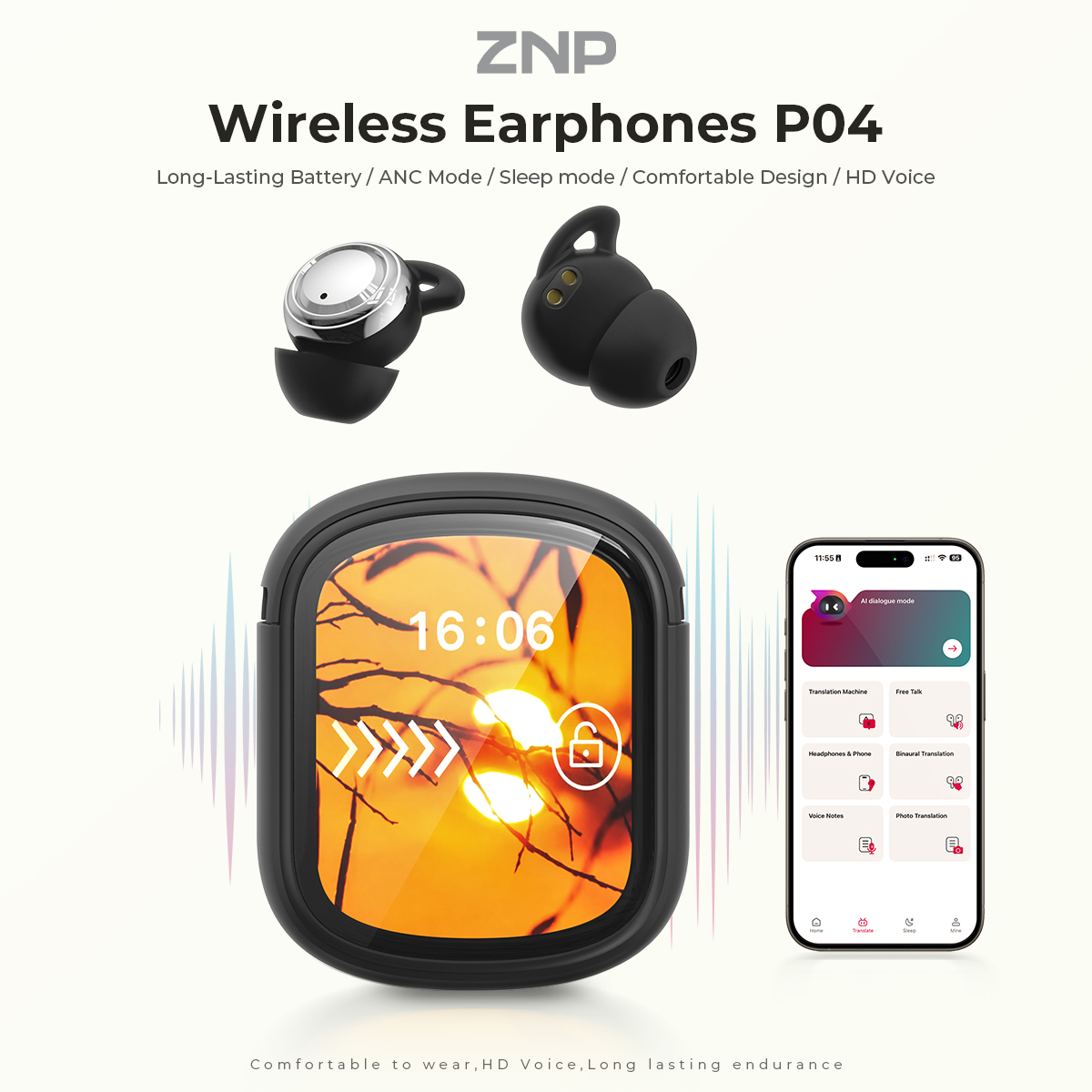 ZNP P04 Sleeping Aid Earbuds A - Noise Cancelling Headphone recension och pris