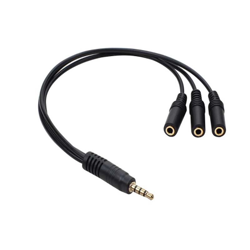 【C】3.5mm 3-Way Port Aux Audio  - Earphone Splitter Jack recension och pris