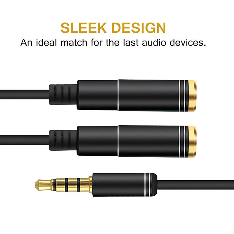 3.5mm Mic Y Mobile Audio Split - Earphone Splitter Jack recension och pris